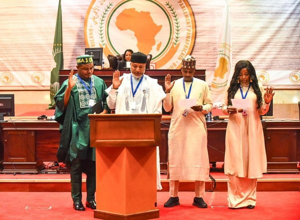 NIGERIAN LAWMAKERS INAUGURATED AS MEMBERS OF THE PAN-AFRICAN PARLIAMENT